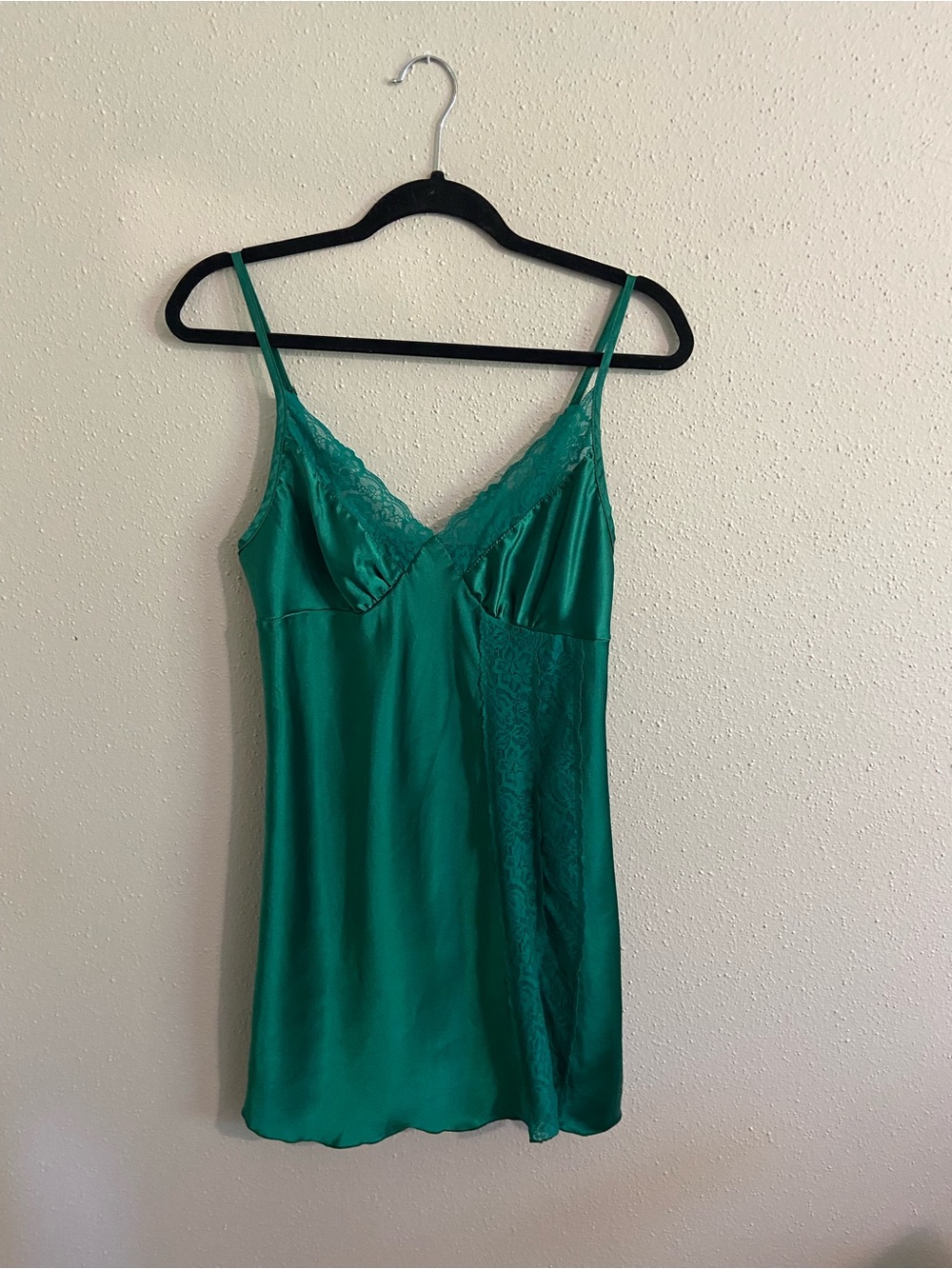 Silky Green Lace Trim Slip Dress - Women Intimates & Sleepwear